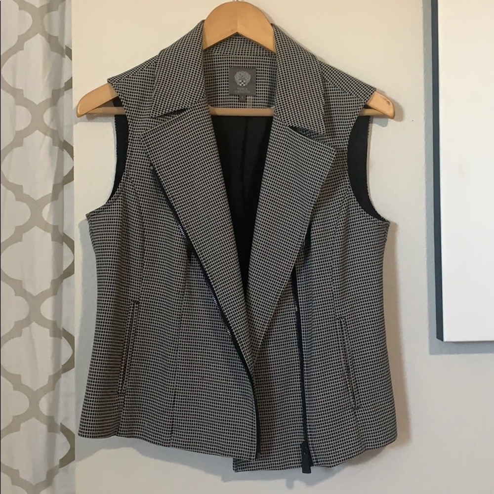 Vince Camuto vest blazer black and white S